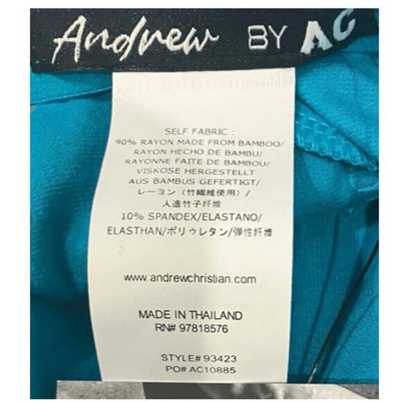 Andrew Christian ALMOST NAKED No-Show Ultra Low-Rise Jock Teal Large - Picture 6 of 7